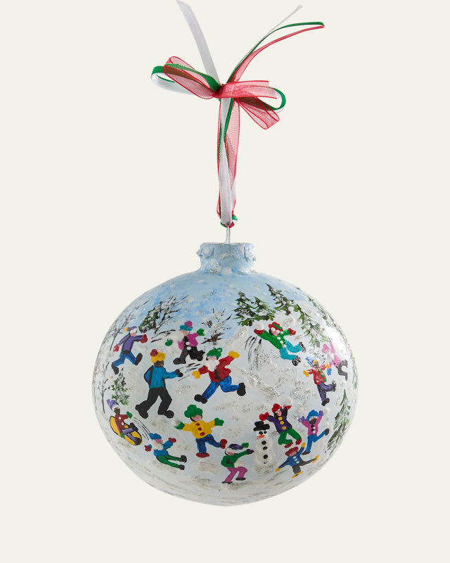 Snowball Fun Christmas Ornament